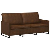  Set sofe 2 pcs Smeđa Umjetni sued - Smeđa 1-sjedalni + 3-sjedalni (180 cm) | shoptok.hr