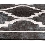  Perivi tepih crno-bijeli 160 x 230 cm protuklizni | shoptok.hr