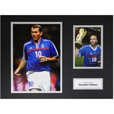  Zinedine zidane signed 16"x12" photo display france autograph memorabilia coa Cene