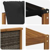  Set vanjskih sofa 7 kom. Prirodna i crna | shoptok.hr