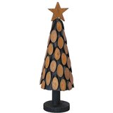 vidaXL Božićno drvce s stalakom Smeđa 60 cm Masivna tikovina | shoptok.hr