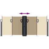  Uvlačiva bočna tenda 100 x 1000 cm bež | shoptok.hr