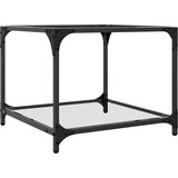 Stolići s prozirnom staklenom površinom 2 kom 50x50x40 cm čelik | shoptok.hr