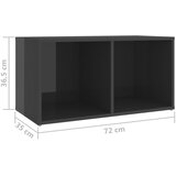 TV ormarići 2 kom sjajni sivi 72x35x36,5 cm konstruirano drvo | shoptok.hr