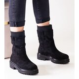 Gemre Ralia Black Slip-On Sock Boots | Shoptok.si