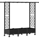  Povišeni krevet s mrežom i krovom Crna 164 x 40 x 127 cm PP | shoptok.hr