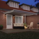  Skrovita tenda Svijetlo siva 400 × 350 cm Poliester i metal | shoptok.hr
