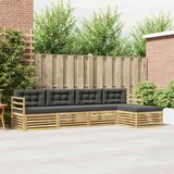  Set vanjskih sofa 5 kom. Bijela i antracit Poliester | Eponuda.ba