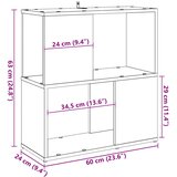 Ormarić za knjige boja hrasta 60x24x63 cm konstruirano drvo | shoptok.hr