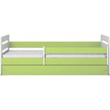 HAPPYKIDS OTROKA POSTELJA TED 160X80 (VE BARV)-Bela/Zelena | Shoptok.si