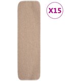  Protuklizni otirači za stepenice 15 kom 75x20 cm bež pravokutni | shoptok.hr
