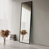  Cool ayna / metalni okvir / 170x50cm crno stojeće ogledalo | ePonuda.com