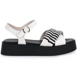 Frau Sandali & Odprti čevlji London Nero Bianco Bela | Shoptok.si