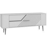 Hanah home TV polica Retrolp5 White Silver