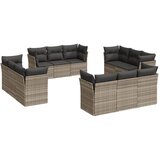 Maison Chic Seti vrtnega pohištva - Vrtna garnitura - Vrtni pohištvo set 12-delna z blazinami siva poli ratan, (21811011) | Shoptok.si