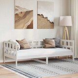  Dnevni ležaj bijeli 80 x 200 cm od masivne borovine | shoptok.hr