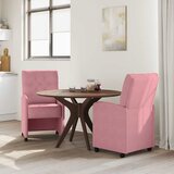  Blagovačke stolice s kotačima 2 pcs Ružičasta 58 x 67 x 97 cm | shoptok.hr