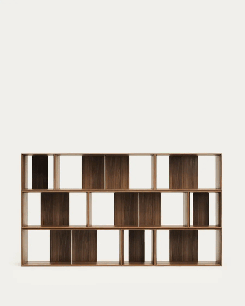 Kave Home Sistem modularnih polic v orehovem dekorju 34x38 cm Litto – | Shoptok.si