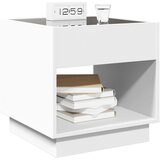  Noćni ormarić s beskonačnim LED svjetlima bijeli 50x50x50 cm | shoptok.hr