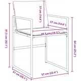  Vrtni set za objed 9 pcs Bijela 200 x 80 x 73 cm | shoptok.hr