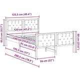  Okvir za krevet Sivo-smeđa 120 x 190 cm tkanina | shoptok.hr