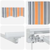  Ročno zložljivo senčilo Oranžna, Siva, Modra, Bela 4 × 3 m, (5000205456) | Shoptok.si