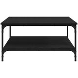 vidaXL Kava Stol Crni hrast 80 x 80 x 40 cm Konstruirano drvo | shoptok.hr