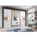 MID.YOU omara s klasičnimi vrati, bela, hrast artisan | Shoptok.si