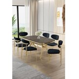 Hanah home Set trpezarijskog stola i stolica (7 delova) Olya Anthracite Gold | Eponuda.com