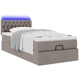  Otomanski krevet s madracem smeđesivi 100x200 cm tkanine | shoptok.hr