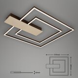 BRILONER 3545-017 - led prigušiva plafonska svetiljka nico LED/25W/230V zlatna | Eponuda.com