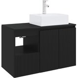  Set namještaja za kupaonicu 2 kom. Crna Konstruirano drvo 49,5 x 41 x 79,5 cm | Shoptok.si