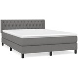  Krevet s oprugama i madracem tamnosivi 140x190 cm od tkanine | shoptok.hr