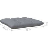  Vrtni kavč trosed s sivimi blazinami trdna borovina, (20656901) | Shoptok.si