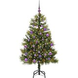 vidaXL Umjetno Drvo za Božić s Šišarkama Zelena 150 cm | shoptok.hr