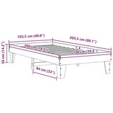 vidaXL Okvir kreveta bez madraca bijeli 100x200 cm konstruirano drvo | shoptok.hr