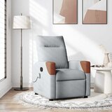 vidaXL Masažni fotelj svetlo sivo blago | Shoptok.si