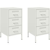 Maison Chic Dvo delni komplet Nočne omarice - Nočne mize bela 36x39x68 cm jeklo, (21687075) Cene