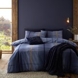 Catherine Lansfield Temno modra podaljšana flanelna posteljnina za zakonsko posteljo 230x220 cm Melrose Tweed Check – | Shoptok.si
