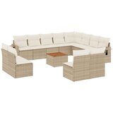 Maison Chic Seti vrtnega pohištva - Vrtna garnitura - Vrtni pohištvo set 13-delna z blazinami bež poli ratan, (21810365) | Shoptok.si