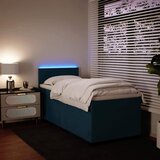 Box spring krevet s madracem plavi 90x200 cm baršunasti | shoptok.hr