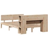 vidaXL Krevet s regalom za knjige bez madraca 120x200 cm od borovine | shoptok.hr