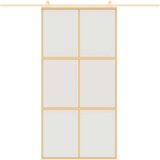  Drsna vrata zlata 102,5x205 cm mat ESG steklo in aluminij, (20983074) | Shoptok.si