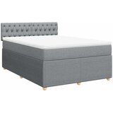  Krevet s oprugama i madracem svjetlosivi 140x190 cm od tkanine | shoptok.hr