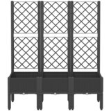  Vrtna sadilica s rešetkom crna 120 x 40 x 142 cm PP | Eponuda.com