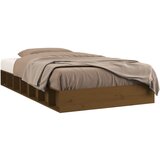 The Living Store Posteljni okvir medeno rjav 75x190 cm trden les - Posteljni Okvir, (21526273) | Shoptok.si