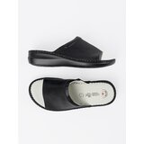 Shelvt Black women's flip-flops with leather insole | Shoptok.si