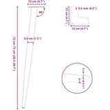  Noge za konzolni stol konusnog oblika 4 kom bijele 72-73 cm čelik | shoptok.hr