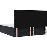 vidaXL Otomanski posteljni okvir z vzmetnicami črn 200x200cm žamet | Shoptok.si