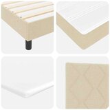  Postelja z vzmetnico z vzmetnico krema 80 x 200 cm blago, (5000125974) | Shoptok.si